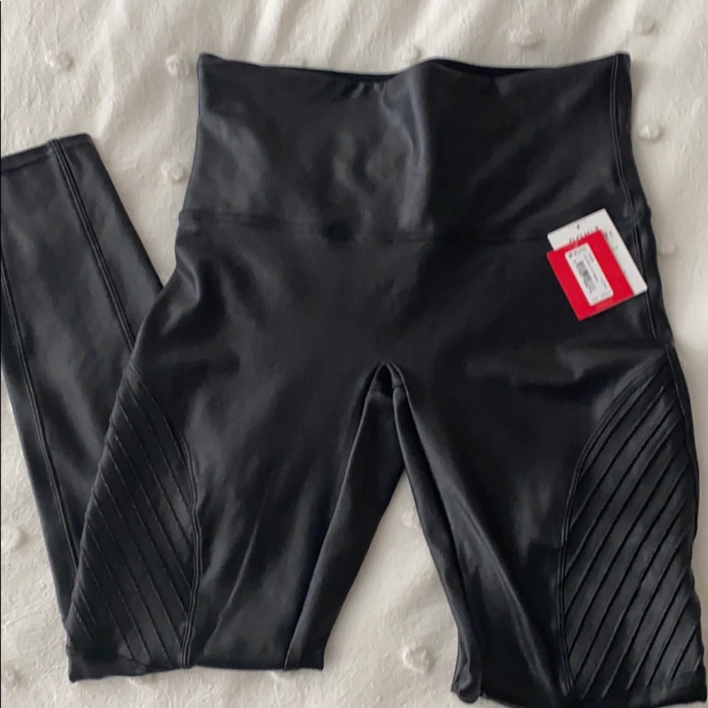 Spanx Faux Leather Moto Leggings